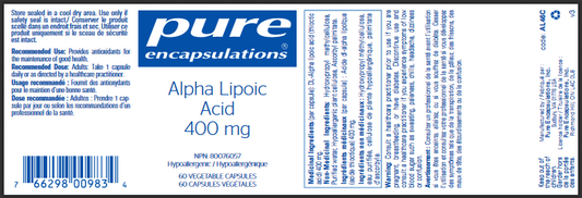 Alpha Lipoic Acid 400 mg