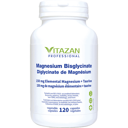Magnesium Bisglycinate (150 mg Elemental Magnesium + Taurine)