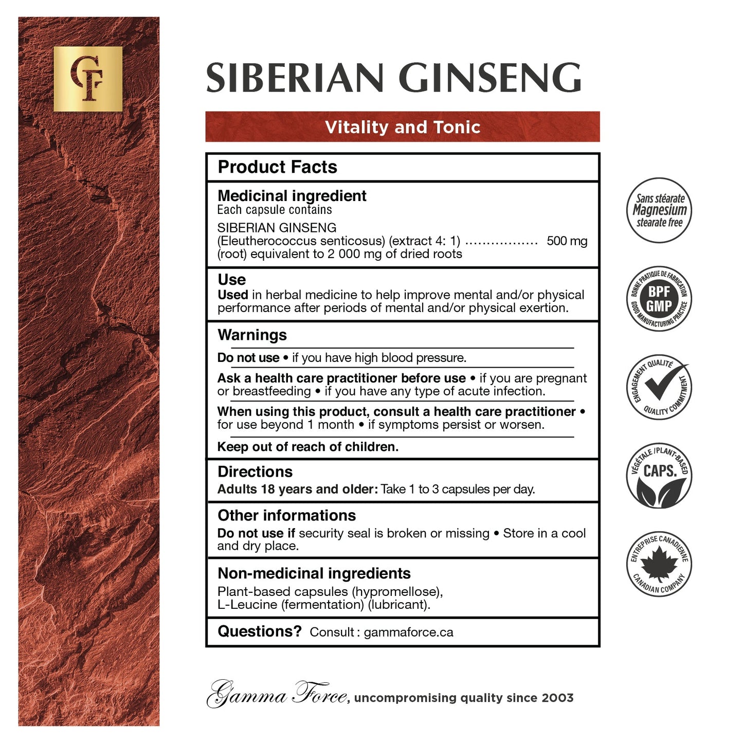 Extrait de Ginseng Sibérien