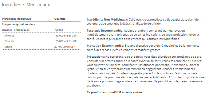 SpectraZyme(TM)  Pancreatic Enzymes Extra Strength (Anciennement SpectraZyme PAN 9X ES)